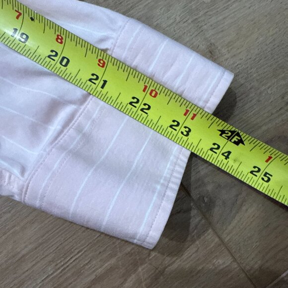 Lauren Ralph Lauren Women’s Pink Pin Stripe Pearl Button Down Collar Shirt Sz XL - Picture 3 of 12